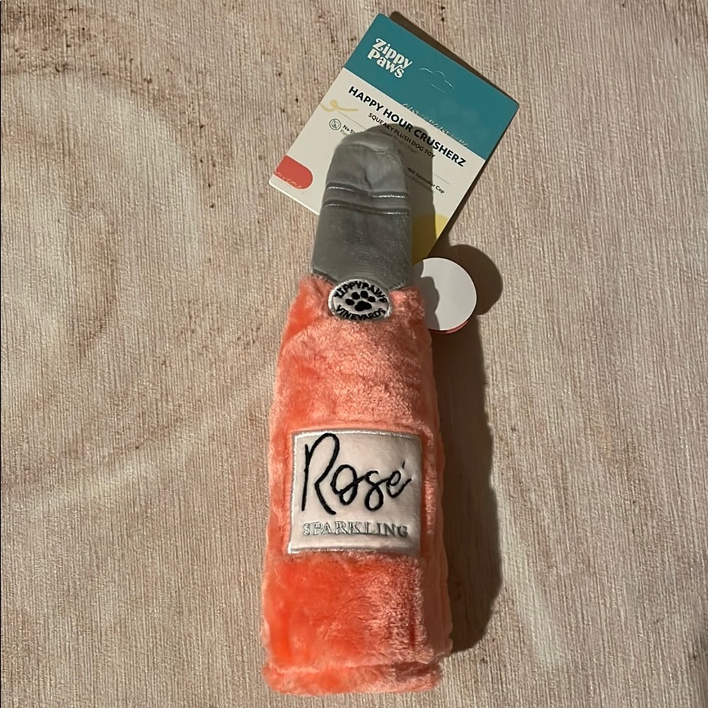 ZippyPaws Rosé Sparkling Plush Dog Toy